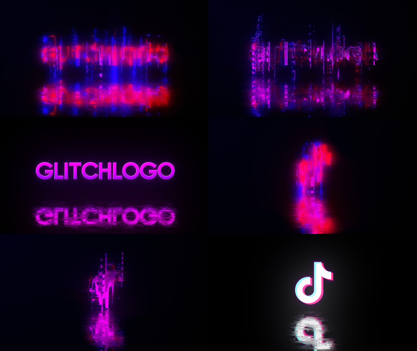 glitch故障标题文字logo 01