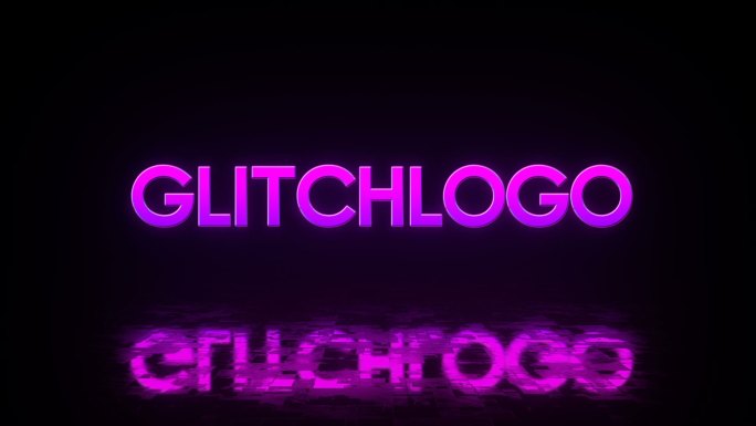 glitch故障标题文字logo 01