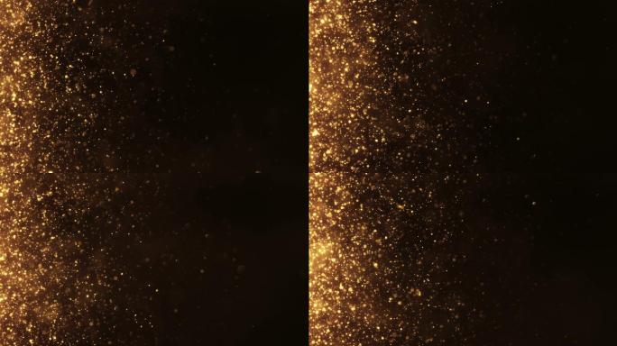 金色粒子水平移动动画