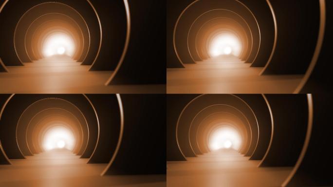 穿越未来的隧道高端房地产艺术创意设计光影