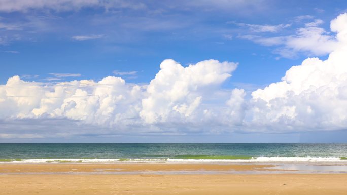 泰国热带海景海滩云海海浪