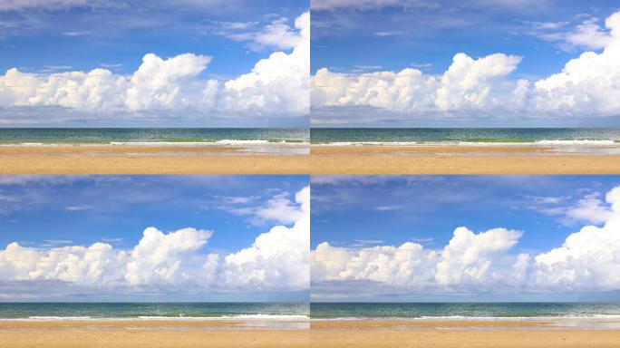 泰国热带海景海滩云海海浪