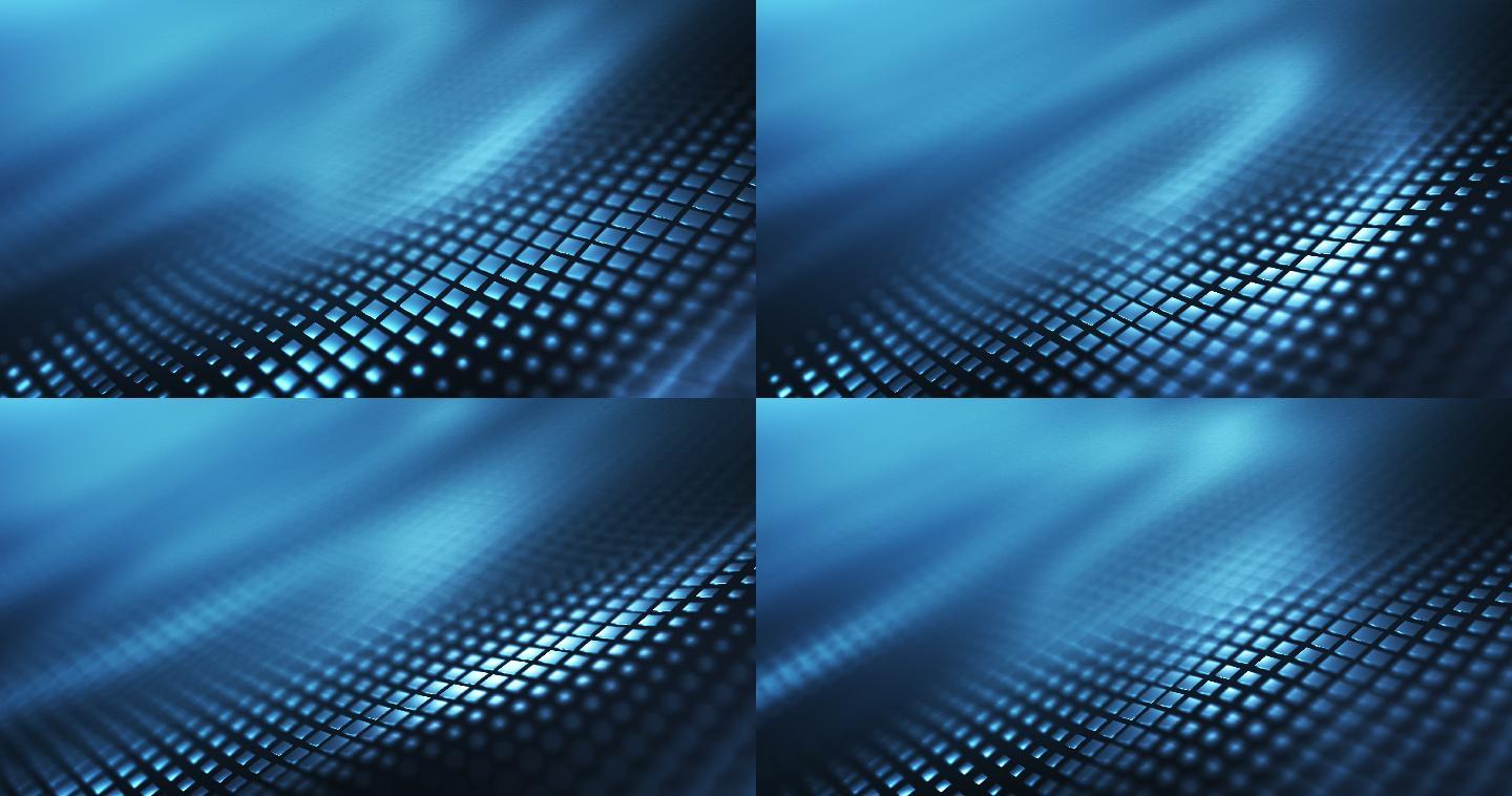 金属波背景动态金属质感蓝色背景计算机图形