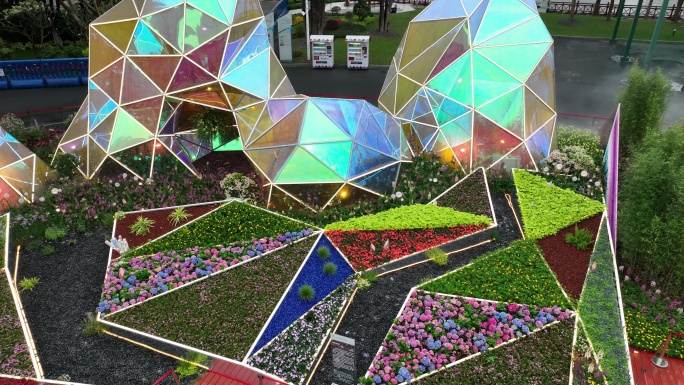 航拍广州国际花卉艺术展&园林博览会