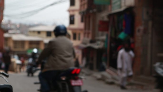尼泊尔加都 寺庙 广场古迹 街道 行人车