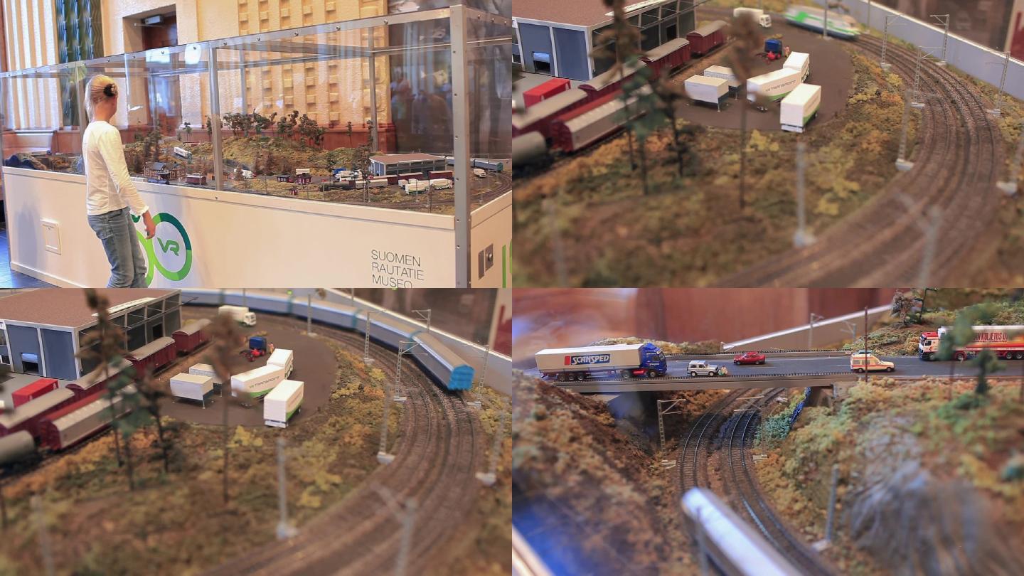 芬兰赫尔辛基火车站火车模型