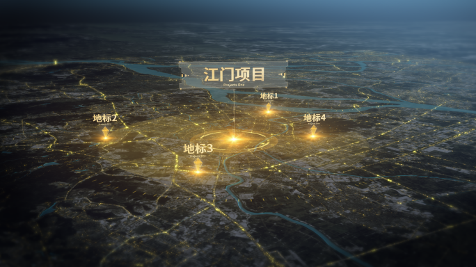 江门 区位图展示分析金色光线企业科技地图