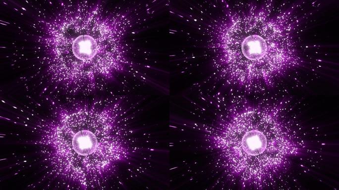 紫色背景梦幻光效特效动画合成元素