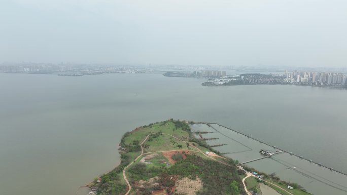 汤逊湖全景江夏航拍