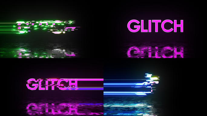 Glitch故障拉伸标题文字logo 2