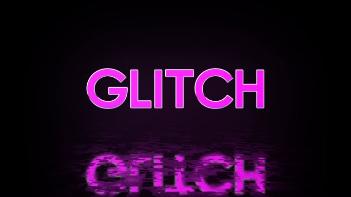 Glitch故障拉伸标题文字logo 2