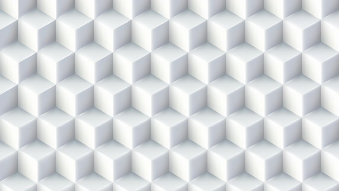 抽象白色等距立方体形状背景