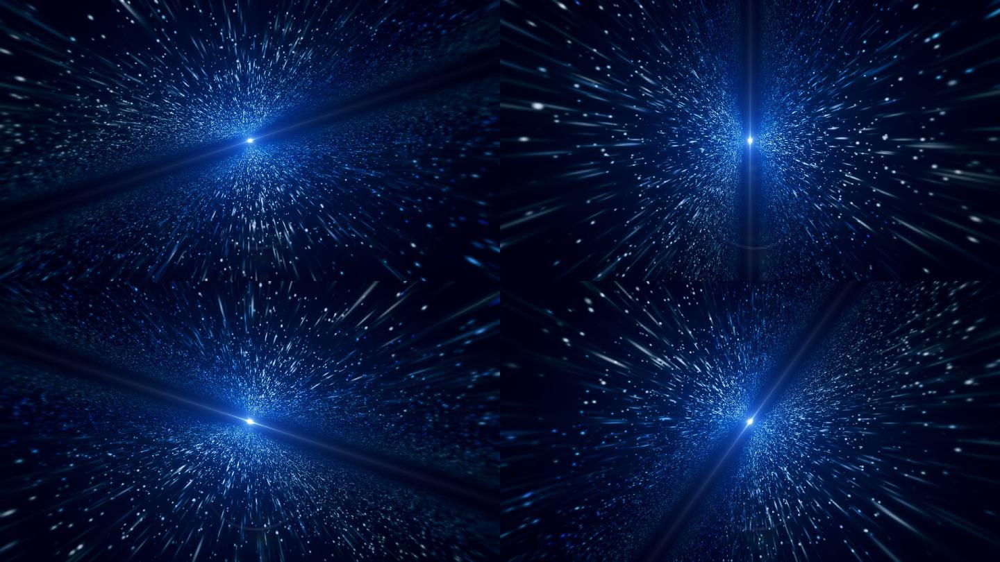 蓝色粒子动画特效动画合成元素光效