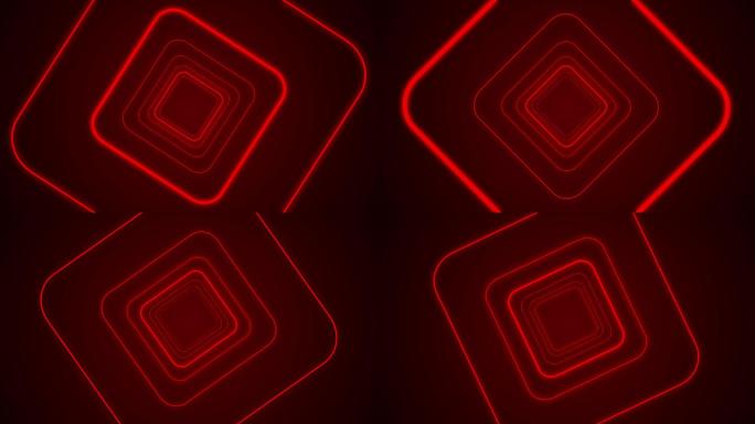 抽象红色隧道背景空间穿梭动感潮流矩形图形