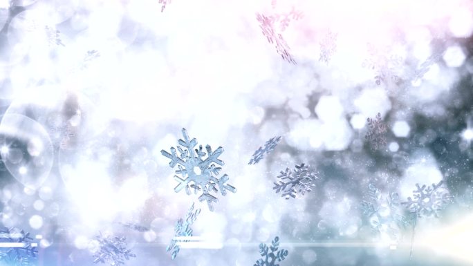 降雪动画特效视频可循环背景