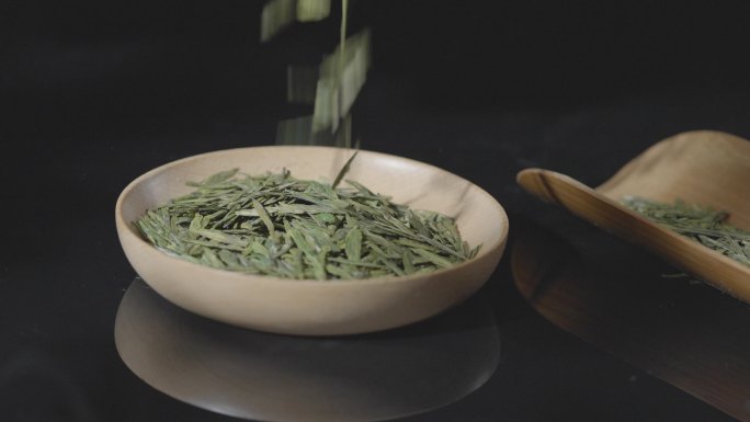 西湖龙井 狮峰绿茶 干茶摄影 茶叶