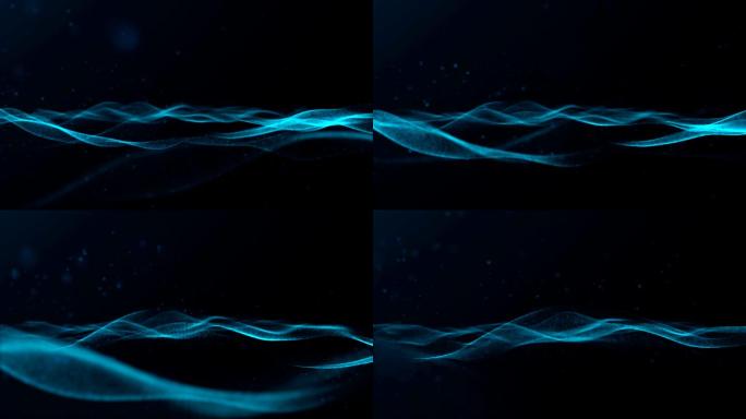 抽象蓝波图案背景虚拟