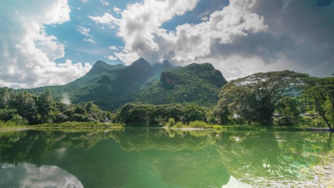 湖边风景自然敬畏时间流逝