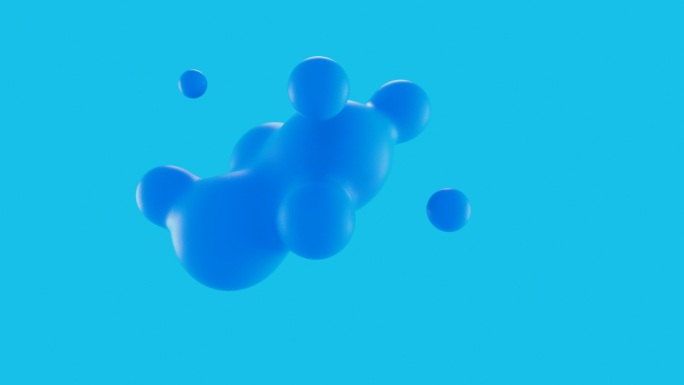 水滴在周围漂浮的动画