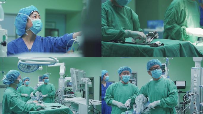 医生手术室内准备做手术肿瘤切除儿童手术