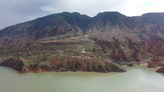 青海尖扎县德吉村 航拍