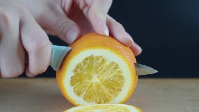 4K切橙子过程