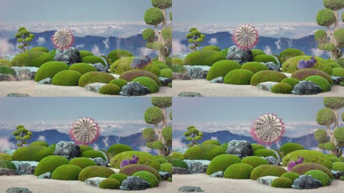 超现实主义花园动画特效视频