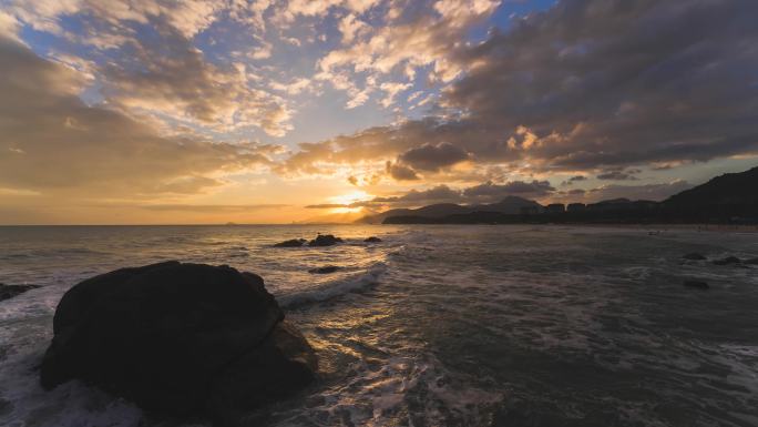 【原创】海边日落晚霞延时素材