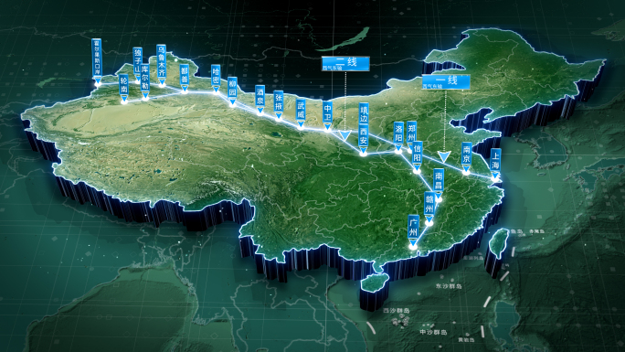 【原创】西气东输绿色地图