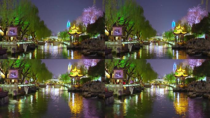 济南护城河夜景 50帧