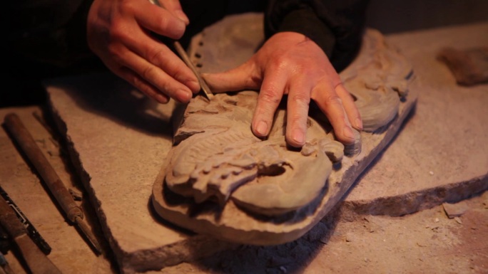 砚台雕刻石雕匠人西砚非遗匠心传统手工艺