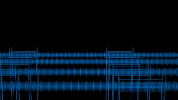 4K光影工业运输管道通道循环