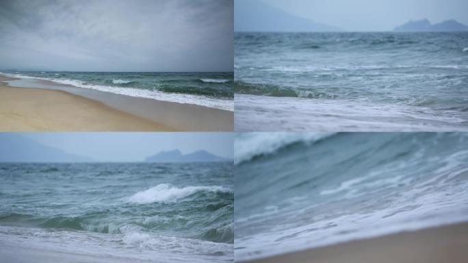 海浪浪花沙滩海滩海岸 海水潮水退潮涨潮