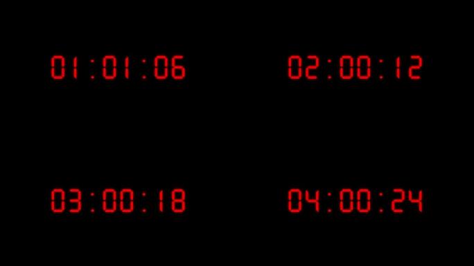 红色数字闹钟计时器