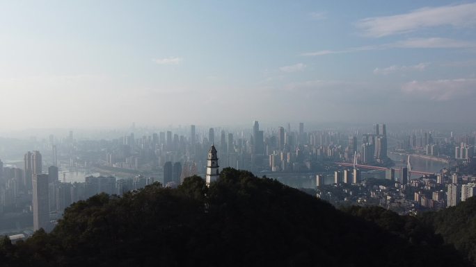 重庆城市全景 重庆渝中半岛 重庆