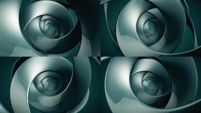 动画催眠隧道抽象背景。