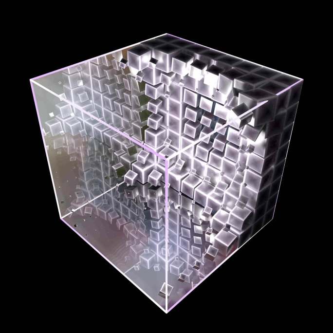 裸眼立方体方块抽象艺术
