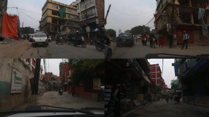 尼泊尔加都 街道 市井生活 百姓 小孩
