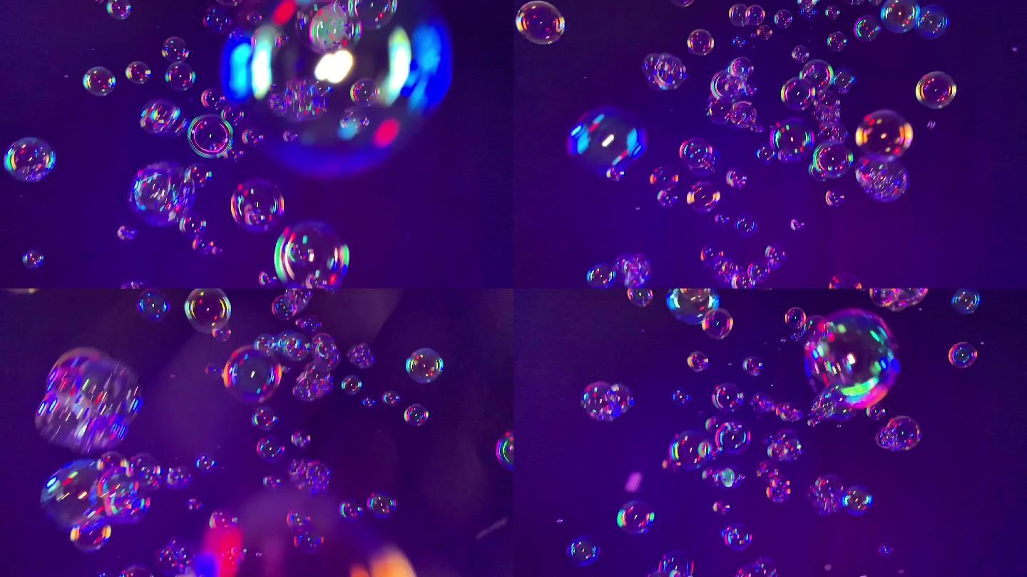 彩虹色的泡泡气泡