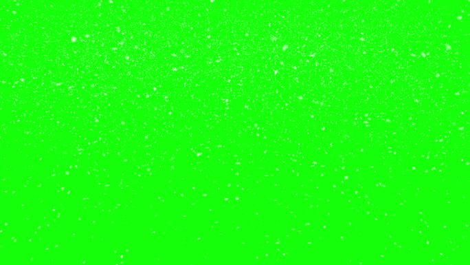 抽象雪花雪花绿幕抠像下雪背景视频