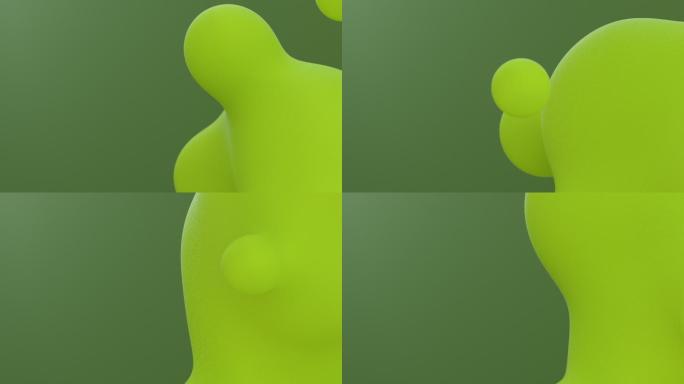 漂浮的绿色水滴动画