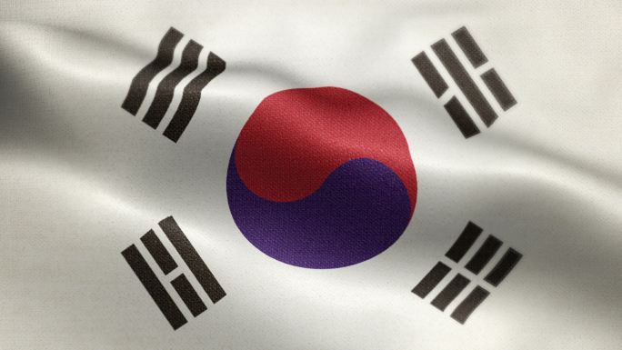 韩国国旗动画视频素材
