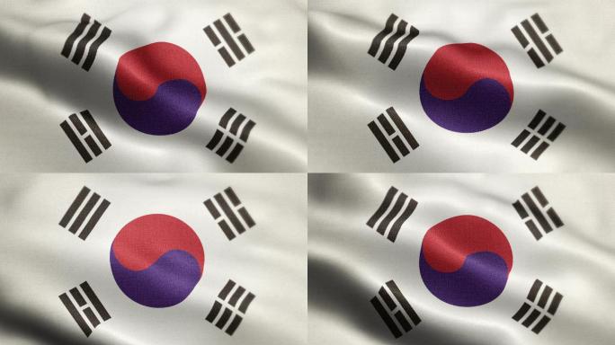 韩国国旗动画视频素材