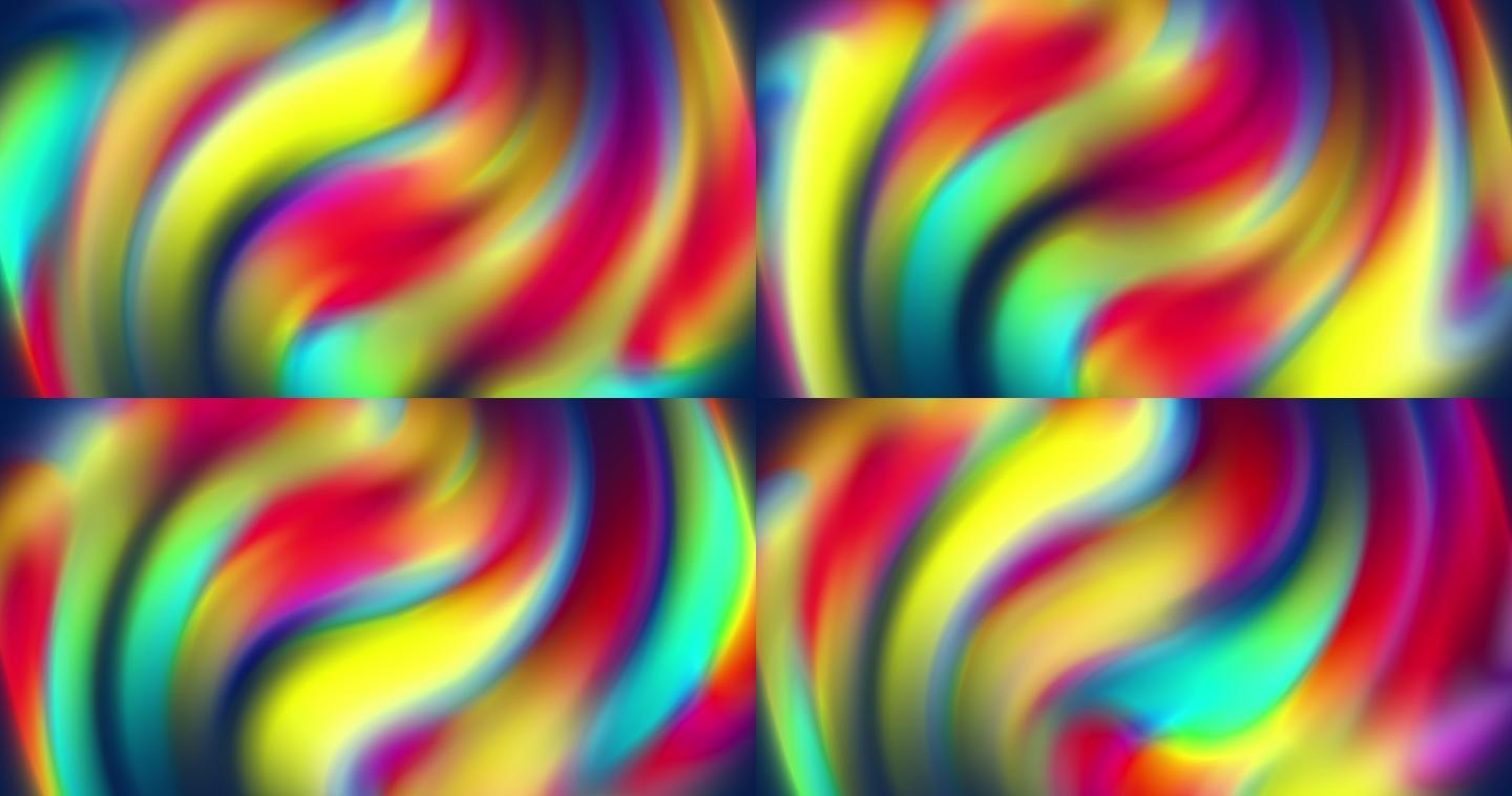 全息液体流动波抽象混合色