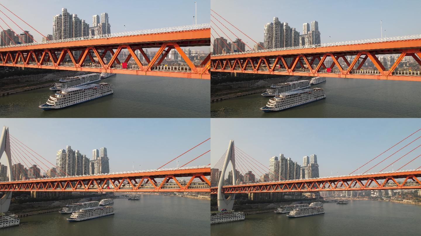 重庆嘉陵江千厮门大桥地铁
