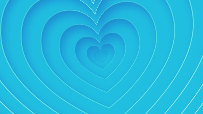 心形隧道蓝色背景动感科技圆环粒子蓝色线条