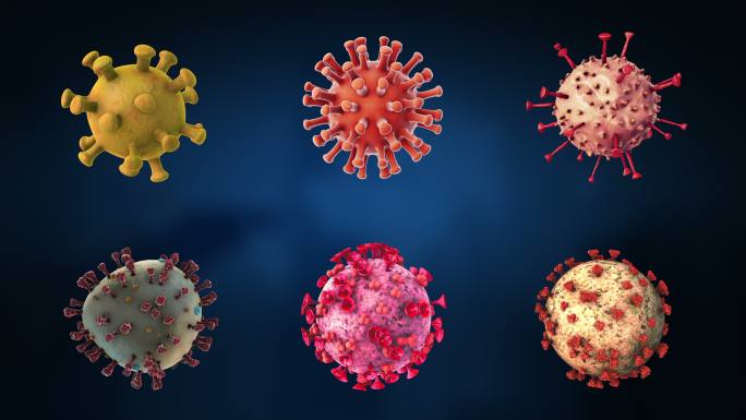 不同的新冠病毒变种