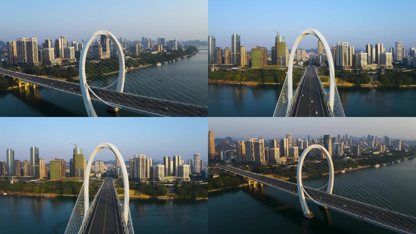 广西柳州白沙大桥航拍