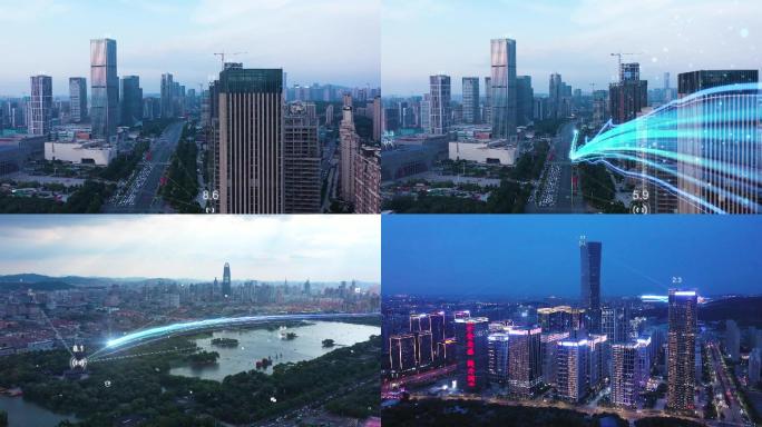 济南 AE模板 科技光线城市