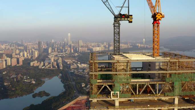 深圳湾超级总部瑧湾汇建设中航拍